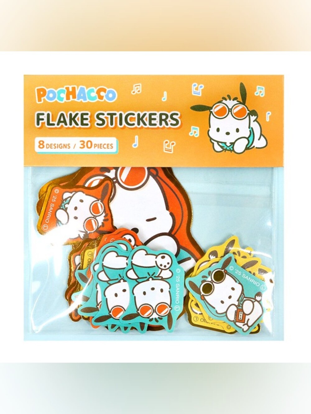 Sanrio Pochacco Flake Stickers 30pc Japanese Kawaii